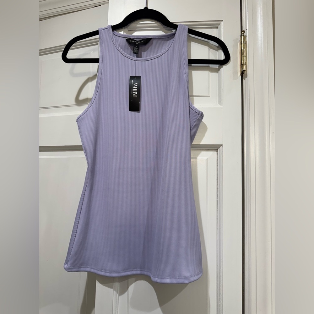 White House Black Market Lavender Ribbed Tank Top